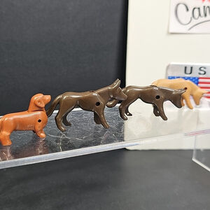 Playmobil Dog Figures Lot Of 4 German Shepherd Or Wolf And Other Puppy Germany